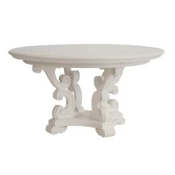 Modena Round Dining Table - Polo Mallet White