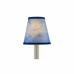 Marble Blue Paper Tapered Chandelier Shade