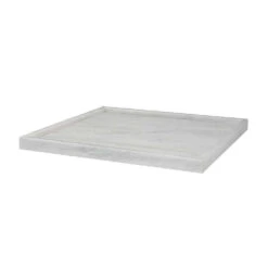 Serving Tray Round Marble Ivory White - 16"