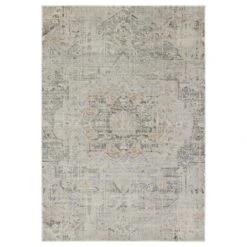 Tundra Medallion Gray/ Tan Area Rug (7'10"X10')