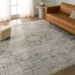 Tundra Medallion Gray/ Tan Area Rug (10'X14') -France and Son Store ACD10 4
