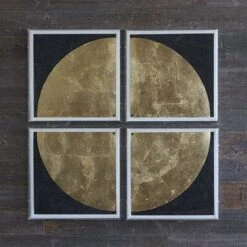 Gold Moon Artwork (Set Of 4)