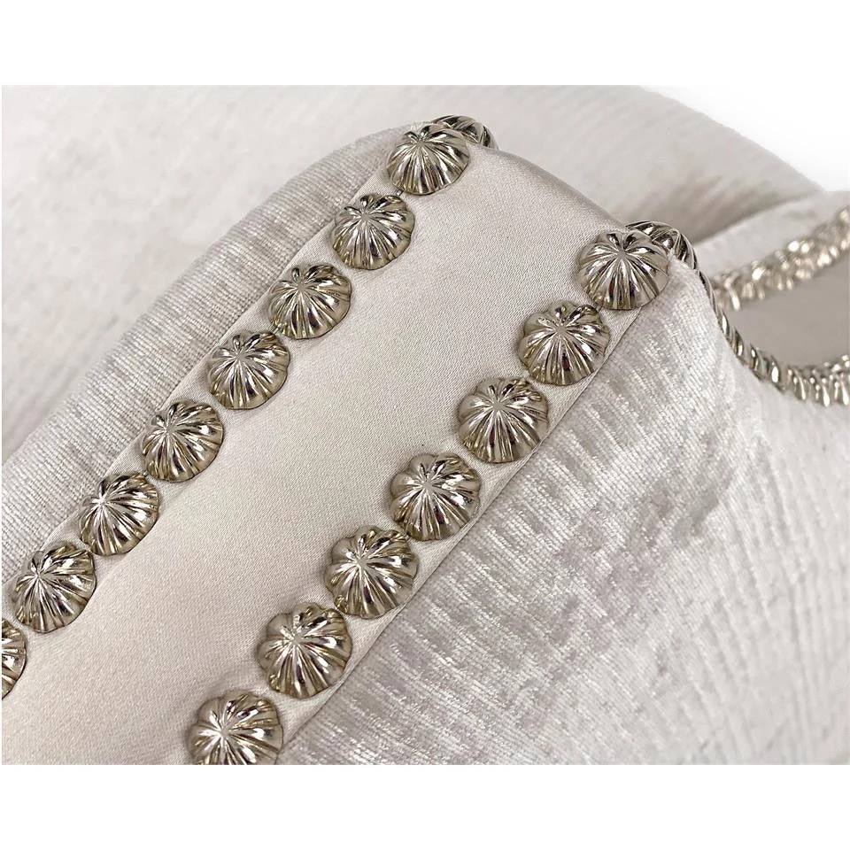 Palm Springs Armchair- 2164 - Grey,Off White,Silver 7 Palm Springs Armchair- 2164 - Grey,Off White,Silver - Image 5