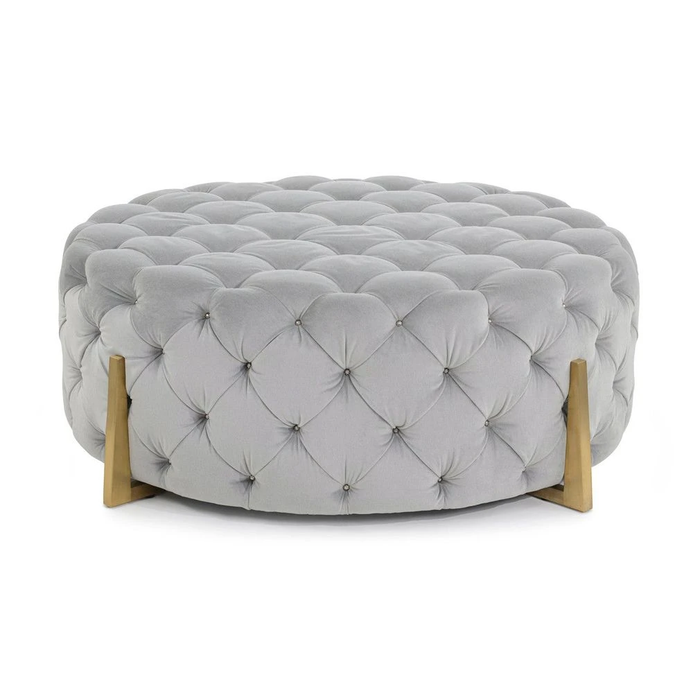Linton Cocktail Ottoman - Grey - Beech Wood 3 Linton Cocktail Ottoman - Grey - Beech Wood