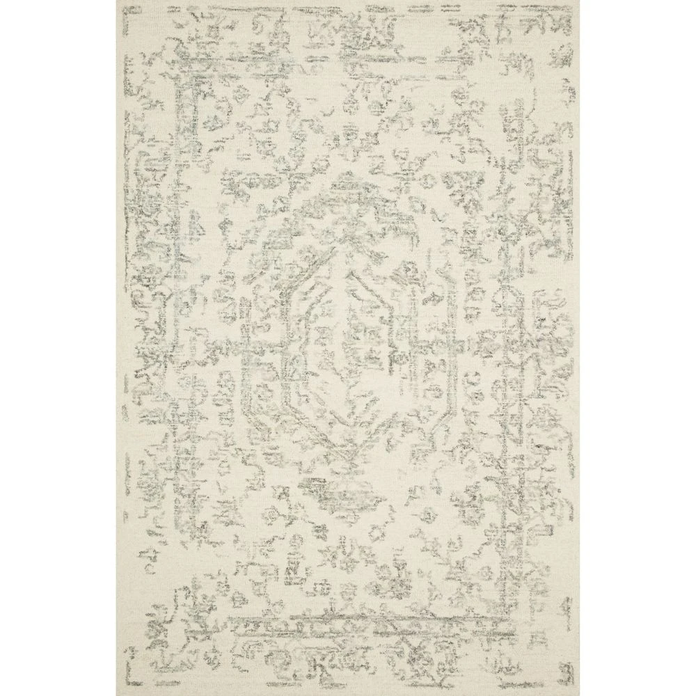 Magnolia Home By Joanna Gaines X Loloi Annie White / Grey 2'-3" X 3'-9" Accent Rug 3 Magnolia Home By Joanna Gaines X Loloi Annie White / Grey 2'-3" X 3'-9" Accent Rug