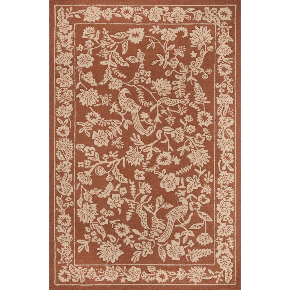 Rifle Paper Co. X Loloi Arboretum Amber 5'-0" X 7'-6" Area Rug 3 Rifle Paper Co. X Loloi Arboretum Amber 5'-0" X 7'-6" Area Rug