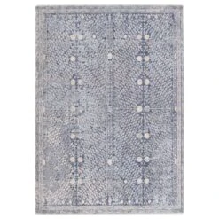 Aalto Floral Blue/ Light Gray Area Rug (9'X12')