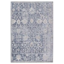 Changsang Medallion Blue/ Gray Area Rug (10'X14')
