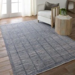 Apex Striped Blue/ Light Gray Runner Rug (3'X10') -France and Son Store BLA11 4 6074027f 6cd9 4e11 b1a3 0960550de152