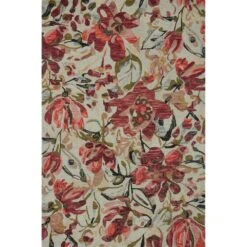 Loloi Belladonna Ivory / Raspberry 3'-6" X 5'-6" Accent Rug