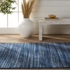 Luminance Solid Navy/ Cream Area Rug (9'X12') -France and Son Store BRV04 7 0586df3a 0e21 4e78 afcc 6b61128b9868
