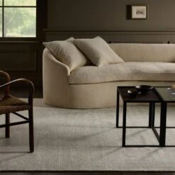 Luminance Handmade Solid Cream Area Rug (2'X3') -France and Son Store BRV09 ENV 41112f87 813e 45c8 83c3 f2b6e623b5fb