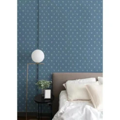 Fleur Wallpaper -France and Son Store Bedroom FleurPowder BlueSalt