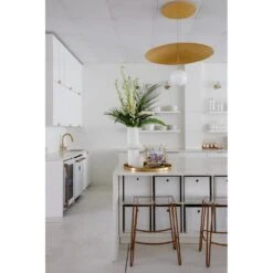 Brim 1 Light Large Pendant Soft White / Gold Leaf -France and Son Store Brim KBS1743701 L Design Megan Molten Interior meganmolten 4 b2c754e2 8545 4a1c a8aa 63344651097a