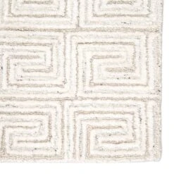 Zenric Handmade Geometric White/ Gray Area Rug (8'X11') -France and Son Store CAP03 3 133be22c 8f01 4f71 be2a 54f2ce161859