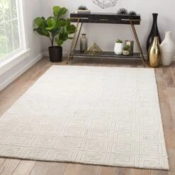 Zenric Handmade Geometric White/ Gray Area Rug (8'X11') -France and Son Store CAP03 4 a75a5e8b 0b9f 44a2 b0d4 4538354376f1