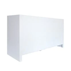 Carla - Six Drawer Cane Front Chest With Brass Hardware In Matte White Lacquer Finish -France and Son Store CARLA 20WH BACK