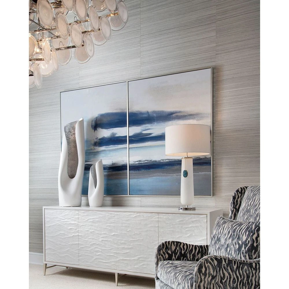 Carol Benson-Cobb's Horizon's Break Diptych - White 4 Carol Benson-Cobb's Horizon's Break Diptych - White - Image 2