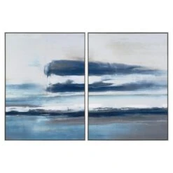 Carol Benson-Cobb's Horizon's Break Diptych - White