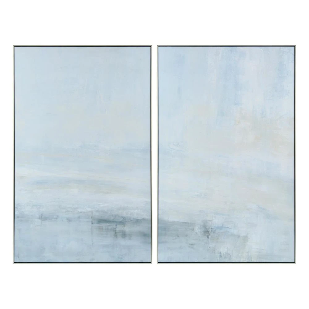 Laura Adams's Heaven Diptych - Blue,White 3 Laura Adams's Heaven Diptych - Blue,White