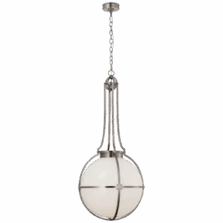 Archer Large Captured Globe Pendant - Antique Nickel