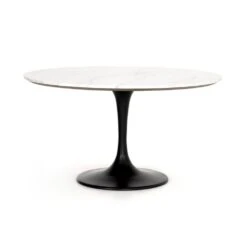 Hart Dining Table - White Marble - 55"