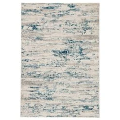Marceau Abstract Ivory/ Blue Area Rug (10'2"X14')