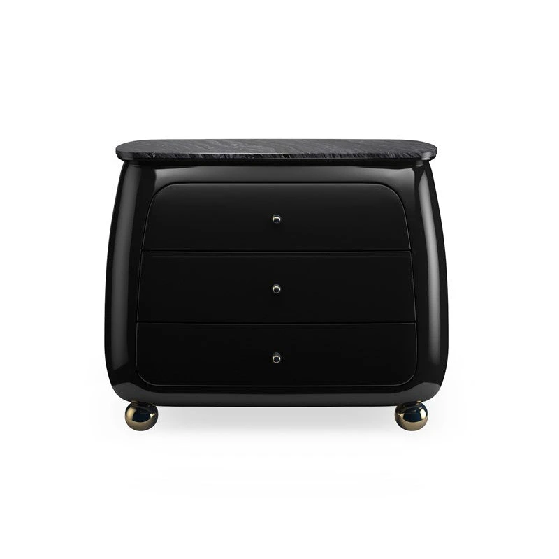 Gemstone Nightstand - Black 3 Gemstone Nightstand - Black