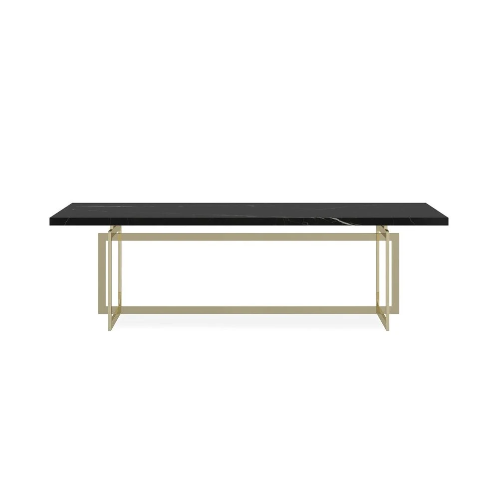 Postcard Dining Table - Nero Marguia Marble / Gold 4 Postcard Dining Table - Nero Marguia Marble / Gold - Image 2