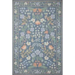 Rifle Paper Co. X Loloi Cotswolds Indigo 2'-3" X 3'-9" Accent Rug