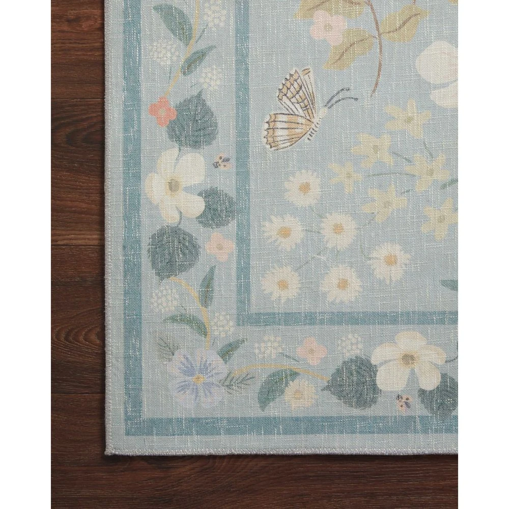 Rifle Paper Co. X Loloi Cotswolds Sky 7'-6" X 9'-6" Area Rug 5 Rifle Paper Co. X Loloi Cotswolds Sky 7'-6" X 9'-6" Area Rug - Image 3