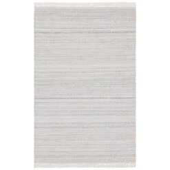 Tobias Solid Light Gray/ Cream Area Rug (4'X6')