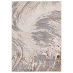 Stellan Abstract Gray/ Brown Runner Rug (2'2"X8')