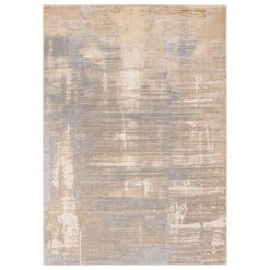 Breeze Abstract Gray/Brown Area Rug (6'7"X9'6")