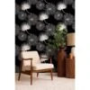 Cabbage Palm Wallpaper -France and Son Store CabbagePalm Black LeatherCouch3 MockUp