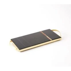 Cosmopolitan Tray-Polished Brass/Black Marble