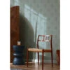 Lattice Weave Wallpaper -France and Son Store ChairwithLight LattiveWeave BlueAsh