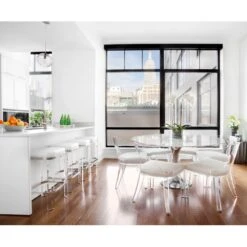 Duke - Acrylic Klismos Chair With White Linen Cushion -France and Son Store DORSEY NOS AND DUKE WH Adelson Design 56034.1654787395 33c62a64 f39f 46bb 9217 6044b7224f6b