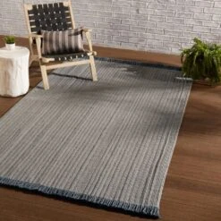 Elowen Solid Light Gray/ Dark Gray Area Rug (8'X10') -France and Son Store DRE02 4 427fcb19 6e35 4f7b 887e 5fa55f80b223