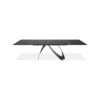 Signature 110" Double Extension Dining Table Safari Black Ceramic Top, Black Powder Coated Steel Base -France and Son Store DTA SIGN SAFA 110PC 1 399f74e5 3a73 4000 994a 262bb0306797