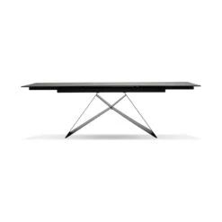 The W Double Extension Dining Table Slate Grey Ceramic Top, Black Powder Coated Steel Base 11 The W Double Extension Dining Table Slate Grey Ceramic Top, Black Powder Coated Steel Base -France and Son Store DTA THEW SLAT 3