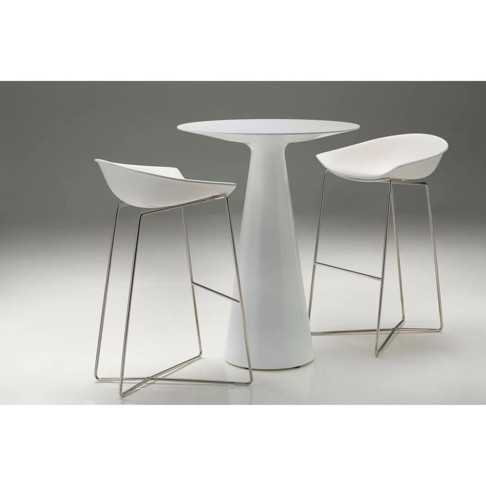 Maldives Bar Table White Solid Surface, Indoor-Outdoor 4 Maldives Bar Table White Solid Surface, Indoor-Outdoor - Image 2