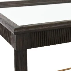 Dublin - Classic Bar Cart With Fluted Detail In Espresso Oak -France and Son Store DUBLIN 20ES DETAIL 201