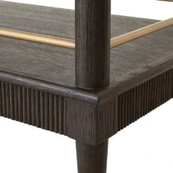 Dublin - Classic Bar Cart With Fluted Detail In Espresso Oak -France and Son Store DUBLIN 20ES DETAIL 203