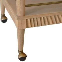 Dublin - Classic Bar Cart With Fluted Detail In Natural Oak -France and Son Store DUBLIN 20NO DETAIL 202