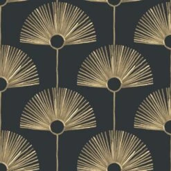 Deco Fan Wallpaper -France and Son Store DecoFan BlackGold