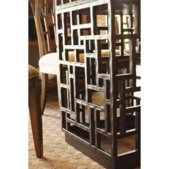 South Sea Dining Table With 60 Inch Glass Top - Bali -France and Son Store Det CJB6036