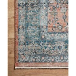 Magnolia Home By Joanna Gaines X Loloi Elise Coral / Blue 3'-4" X 6'-5" Runner Rug -France and Son Store ELISELI 01COBB 25 5563ef33 521e 4d9d 8177 d179222d719a