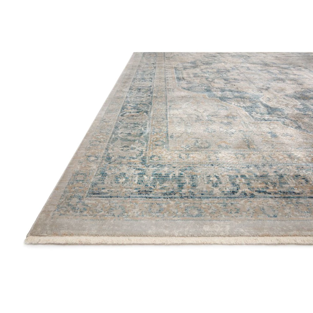 Magnolia Home By Joanna Gaines X Loloi Elise Neutral / Blue 2'-8" X 10'-6" Runner Rug 5 Magnolia Home By Joanna Gaines X Loloi Elise Neutral / Blue 2'-8" X 10'-6" Runner Rug - Image 3