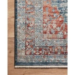 Magnolia Home By Joanna Gaines X Loloi Elise Navy / Red 5'-3" X 7'-9" Area Rug -France and Son Store ELISELI 05NVRE 25 590f3bf8 5839 4e58 afe7 e5b3a5a54315